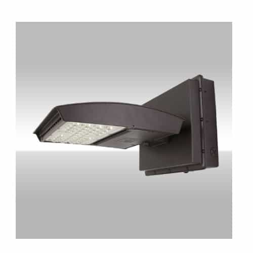 MaxLite 75W LED Area Light w/Adj Mount, Type 4W, 120V-277V, Selectable CCT, BZ