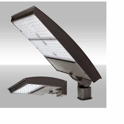 MaxLite 320W LED Area Light w/Trunnion, Type 3M, 277V-480V, Selectable CCT, BZ