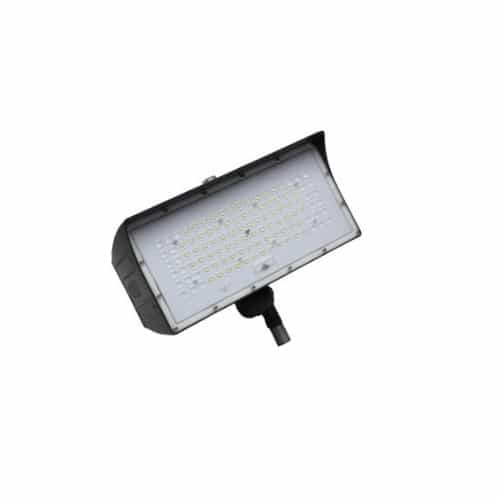 MaxLite 80W LED Medium Flood Light w/ Knuckle Mount & Photocell, Dim, 9900 lm, 4000K, Bronze