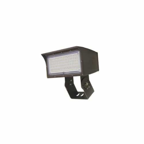 MaxLite 80W LED Medium Flood Light w/ Trunnion Mount & Photocell, Dim, 9900 lm, 5000K, Bronze