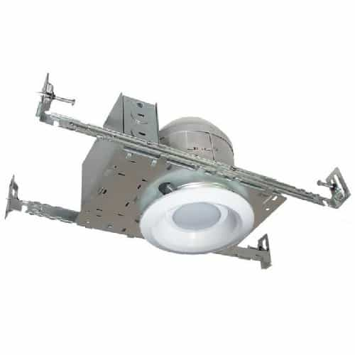 MaxLite 9W 3000K New Construction Recessed Downlight LED Housing 4-Inch White