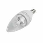 NaturaLED 4.5W LED B11 Bulb, Dimmable, E12, 325 lm, 120V, 5000K, Clear