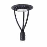 NaturaLED 20W/28W/34W LED Post Top Light, Dim, 100V-277V, CCT Selectable, Black