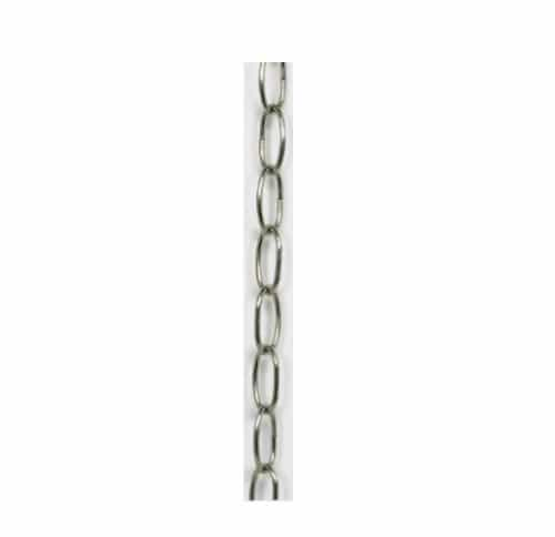 Nuvo 3-ft 8 Gauge Section of Chain, 35 lbs Max, Brushed Nickel