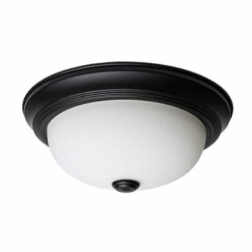 Nuvo 13-in Brentwood Flush Mount w/o Bulbs, 2-Light, 120V, Matte Black