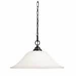 Nuvo Dupont 16" Hanging Dome Light, Satin White Glass, Brushed Nickel