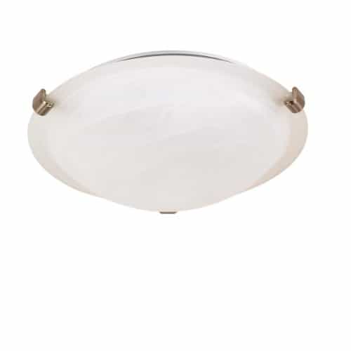 Nuvo 12in Tri-Clip Flush Mount, 1-Light, Brushed Nickel