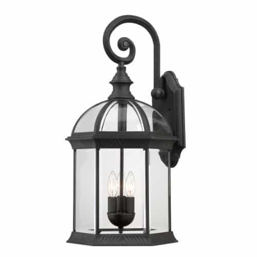 Nuvo 60W 26" 3-Light Outdoor Wall Light Fixture, Textured Black