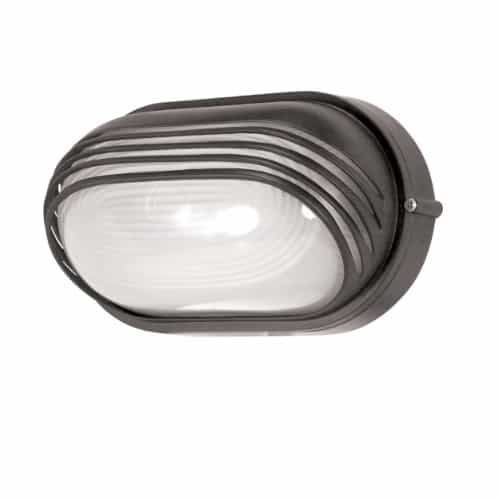 Nuvo 10-in Bulk Head Fixture, Oval Hood, Bronze