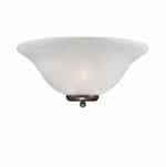 Nuvo 60W Ballerina Wall Sconce Light, Alabaster Glass, Old Bronze