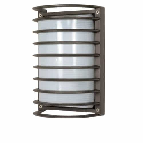 Nuvo 10in Bulk Head Light w/ GU24 Bulb, Rectangle Cage, Architectural Bronze