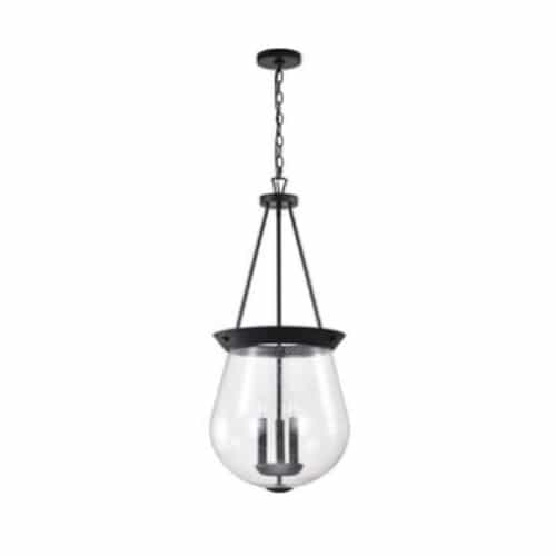 Nuvo 14-in Boliver Pendant Light Fixture w/o Bulbs, 3-Light, Matte Black