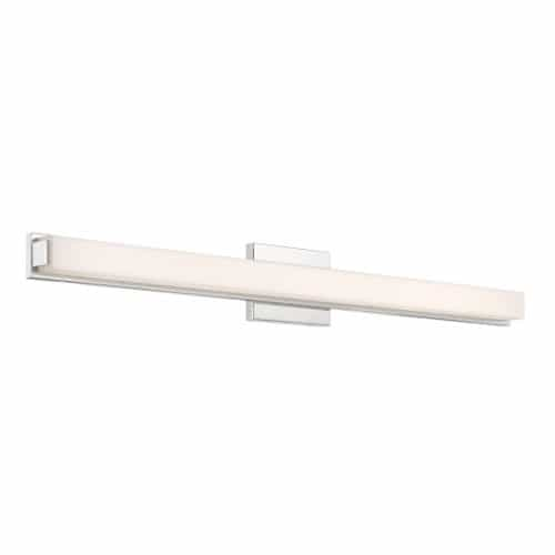 Nuvo Slick LED 36" Vanity Light Fixture, Polished Nickel, Frosted Acrylic