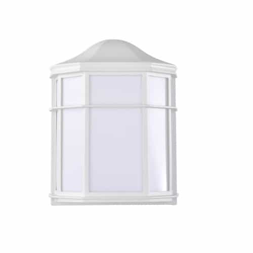 Nuvo 14W LED Cage Lantern Fixture, Dimmable, 745 lm, 120V, 3000K, White