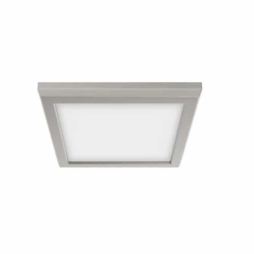Nuvo 7-in 11W LED Blink Flush Mount, Square, 120V, CCT Selectable, Nickel