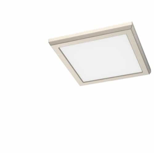 Nuvo 7-in 10W Square Blink Performer Fixture, 980 lm, 120V, 5-CCT, Nickel
