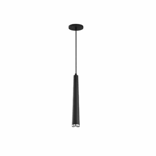 Nuvo 16-in 12W Melrose LED Pendant Light, Matte Black & Nickel Finish