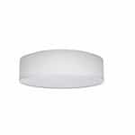 15-in 20W LED Fabric Drum Flush Mount, 120V, CCT Selectable, White