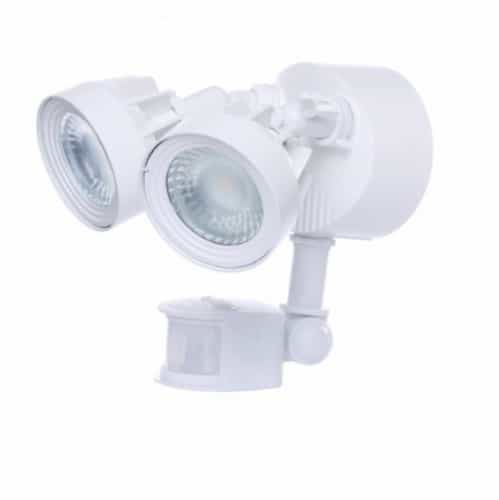 Nuvo 24W LED Security Light w/ Motion Sensor, Dual Head, White, 3000K