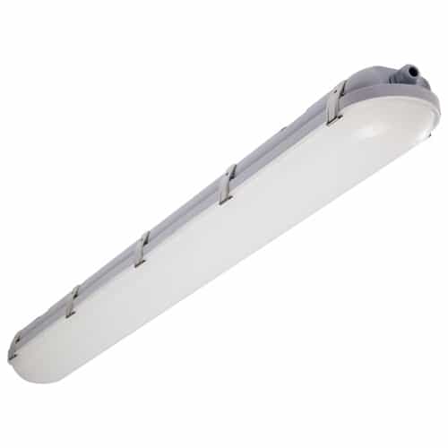 Nuvo 4-ft 60W Linear Vapor Proof Fixture, 347V, 7991 lm, CCT Select, Gray