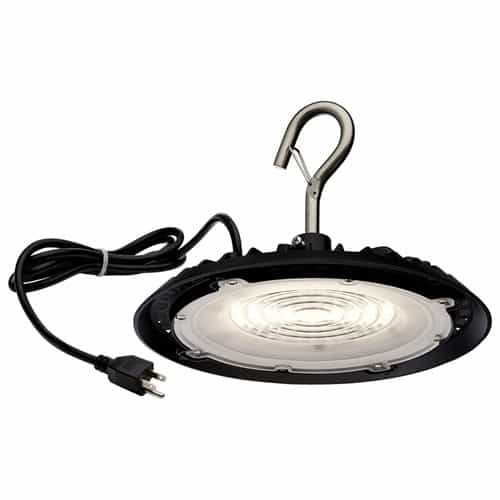 Nuvo 80W Hi-Pro Shop Light with Plug, 9210 lm, 120V, 5000K, Black