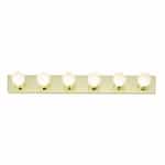 Nuvo 6-Light Bathroom Vanity Strip Light Fixture, Polished Brass
