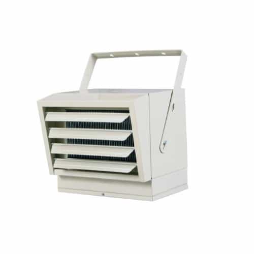 Qmark Heater 20000W Horizontal Downflow Unit Heater, 68.2 BTU/H, 42.5/24.8 Amps, 480V, 1-3 Ph, Gray
