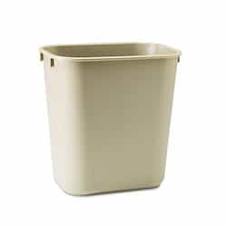 Rubbermaid 3.5 Gal. Rectangular Deskside Wastebasket, Beige