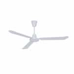 56-in 59W Industrial Ceiling Fan, 3-White Blades, White