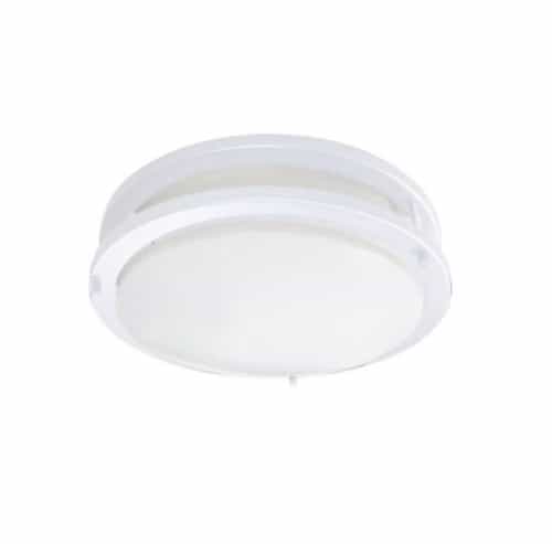 Royal Pacific 12-in 16W LED Ceiling Mount Fixture w/ Backup, 120V, 3000K, White