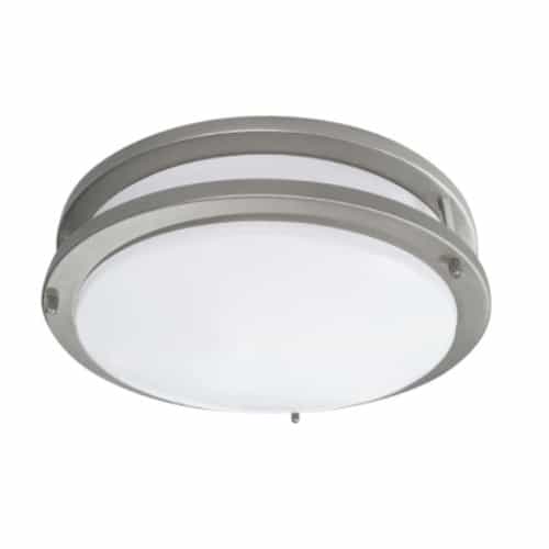Royal Pacific 24W LED Ceiling Flush Mount Fixture, Dimmable, 3000K, Battery Pack, BN
