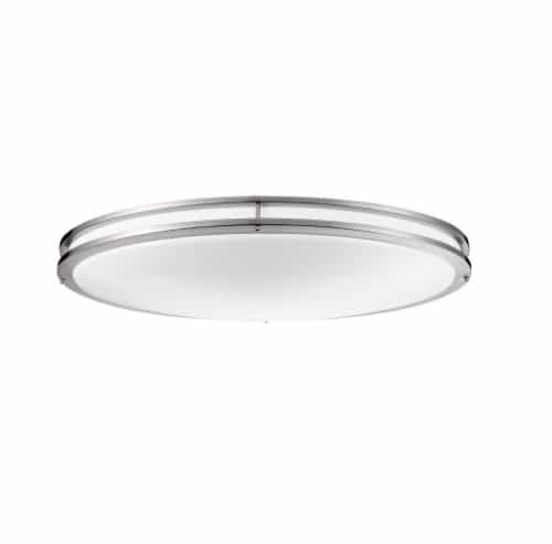 Royal Pacific 32-in 35W LED Flush Mount, Oval, 4200 lm, 120V, 3000K, Brushed Nickel