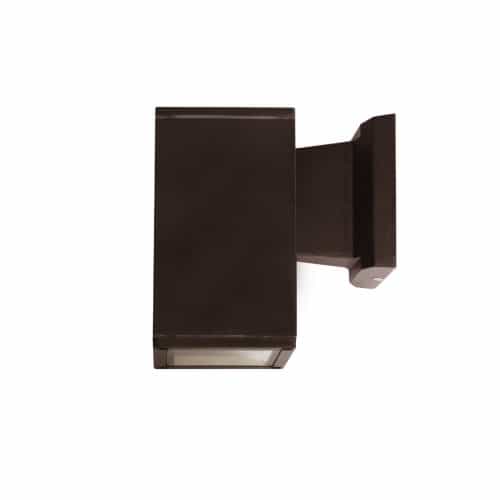 Royal Pacific 4-in 27W LED Wall Sconce, Square, Down, 120V, 3000K, Black