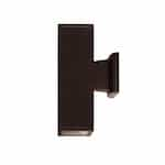 Royal Pacific 4-in 13W LED Wall Sconce, Square, Up & Down, 120V, 3000K, Black