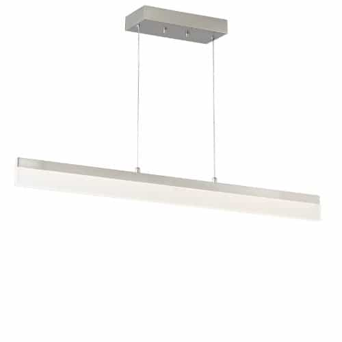 Royal Pacific 36-in 28W Edge-Lit LED Ribbon Pendant, 120V, 3000K, Brushed Nickel