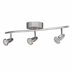 Royal Pacific 15W LED Light Bar, 3-Head, 950 lm, 120V, 3000K, Brushed Nickel