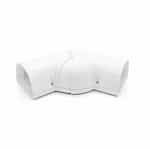 Rectorseal 4.5-in Fortress Lineset Cover Adjustable Flat Ell, 45-90 Degrees, WHT