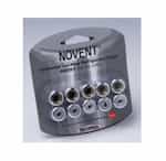 Novent Locking Refrigerant Cap, Universal, 1/4-in THD, Silver, 10 Pack