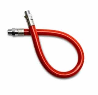 36-in x 3/4-in Gas Connector w/ 1/2-in MIP & 1/2-in MIP, Coated, Red