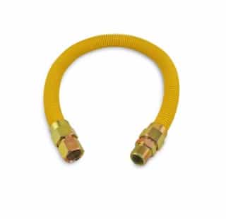 60-in x 1/2-in SS Gas Connector w/ 1/2-in MIP & 1/2-in FIP, Coated