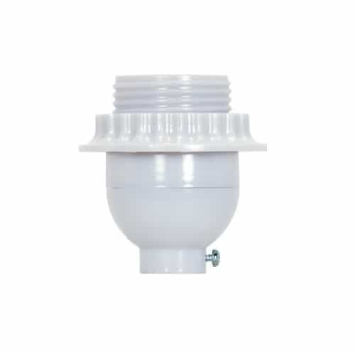 Satco 660W Phenolic Short Keyless Socket w/ Set Screw, 250V, White