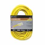 Southwire 100-ft Vinyl Extension Cord, 1 Outlet, Yellow