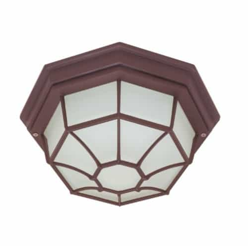 Nuvo 60W Ceiling Spider Cage Fixture w/ Frosted Glass, 1 Light, Old Bronze