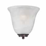 60W Empire LED Wall Sconce w/ Alabaster Glass, 1 Light, Old Bronze