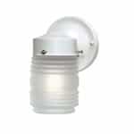 6" 60W Mason Jar Wall Lantern w/ Frosted Glass, White