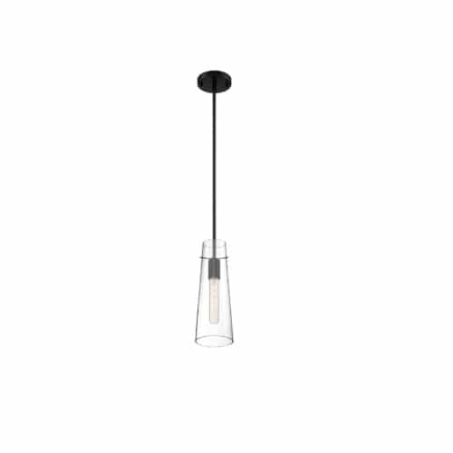 Nuvo 60W Alondra Series Mini Pendant Light w/ Clear Glass, Black