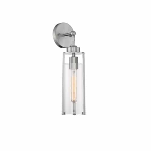 Nuvo 60W Marina Series Wall Sconce w/ Clear Glass, Brushed Nickel