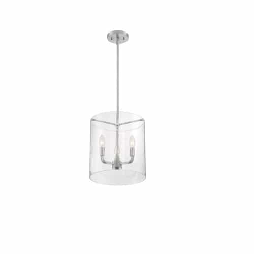 Nuvo 60W Sommerset Series Pendant Light w/ Clear Glass, 3 Lights, Brushed Nickel
