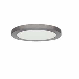 Satco 18.5W 9" Round LED Flush Mount, 3000K, Dimmable, Brushed Nickel