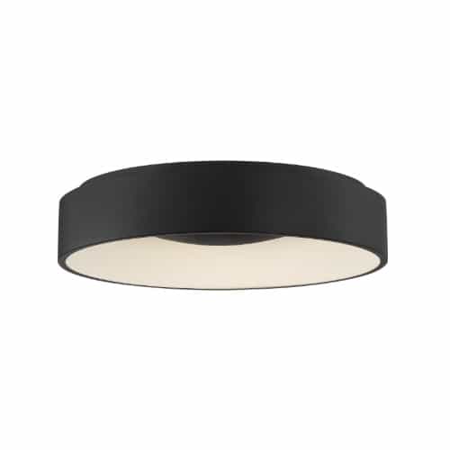 Nuvo 18" 20W LED Flush Mount Ceiling Light, Dimmable, 1300 lm, 3000K, Black